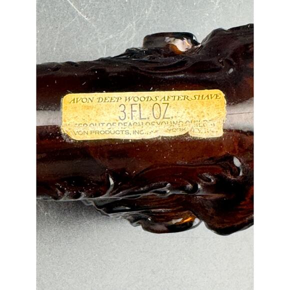 Vintage Avon Civil War Brown Glass Pipe After Shave Bottle - Picture 5 of 5